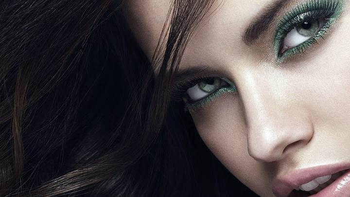 Adriana Lima Pink Lips N Cute Eyes Face Closeup